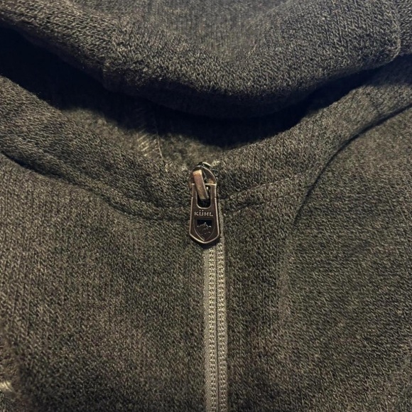 KUHL Women's XS Revive Fleece Hoodie Full Zip Black Grey Thumb Hole Warmup - Picture 7 of 8